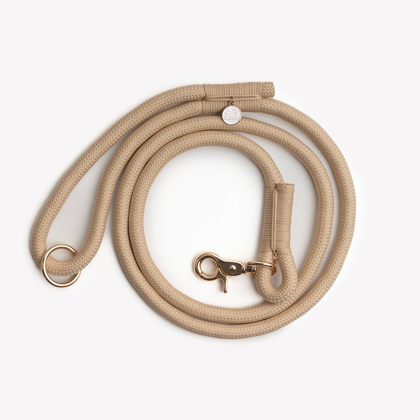 Braided Rope Leash - Tan