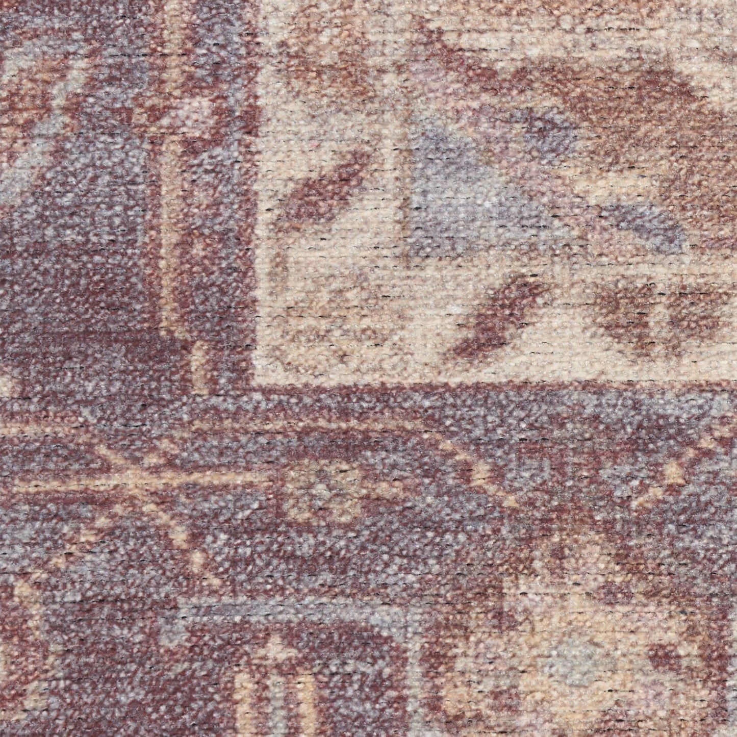 Nourison Vintage Ivory & Purple Machine Washable Rug - Swatch