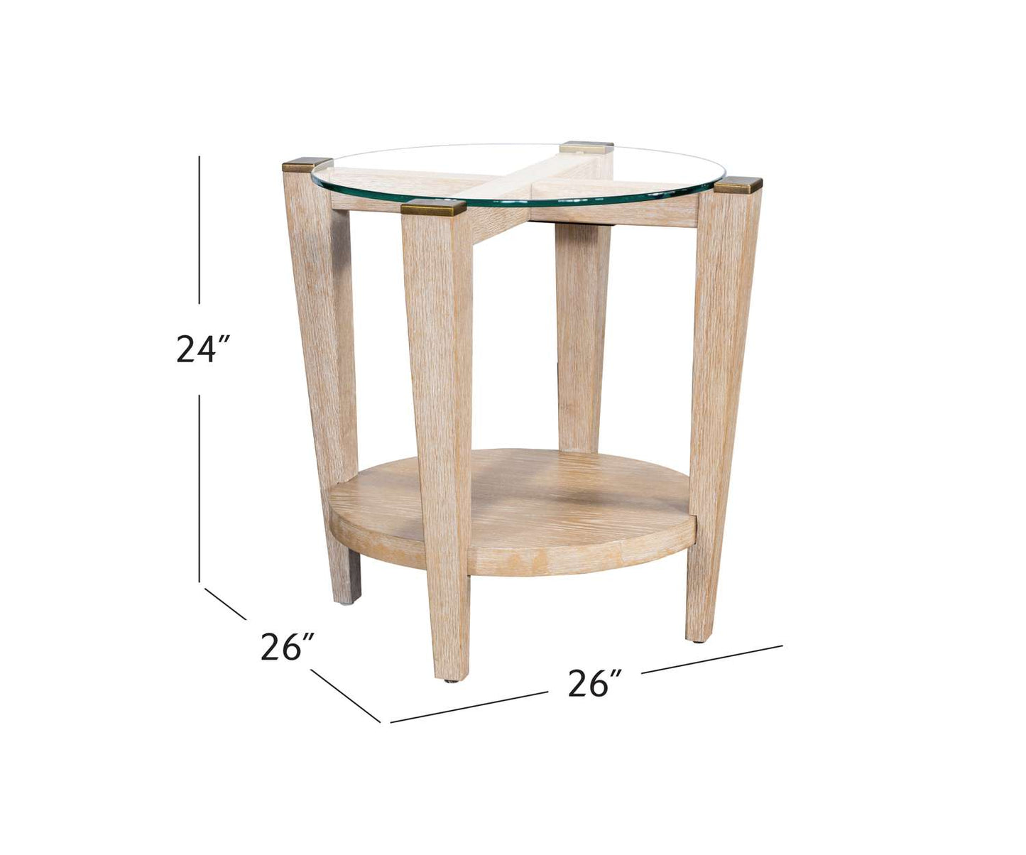 Dunes End Table - Dimensional