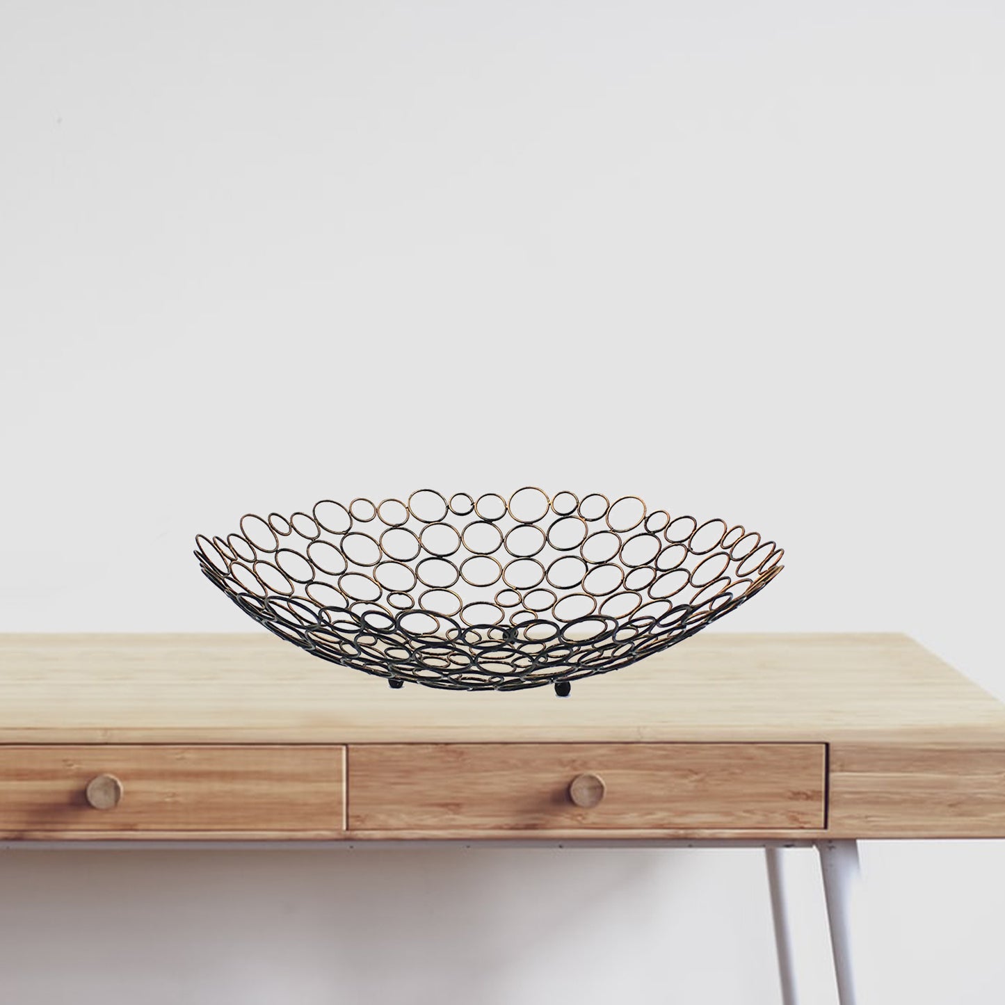 Bronze Metal Round Centerpiece Bowl