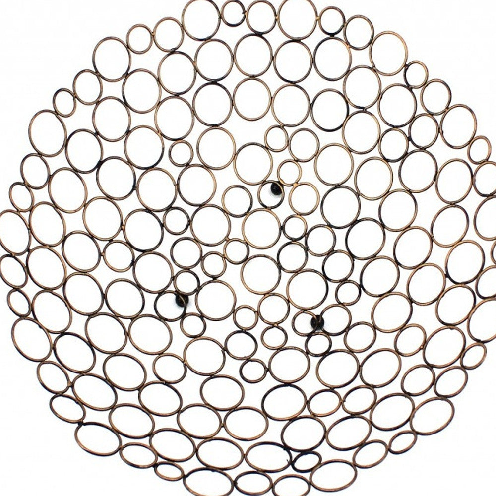 Bronze Metal Round Centerpiece Bowl
