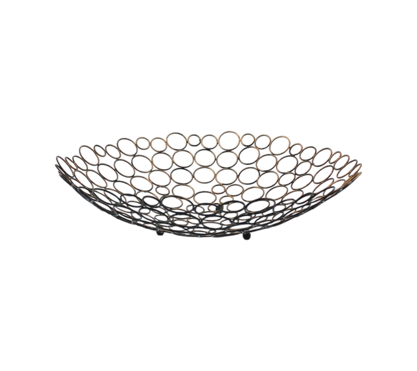 Bronze Metal Round Centerpiece Bowl