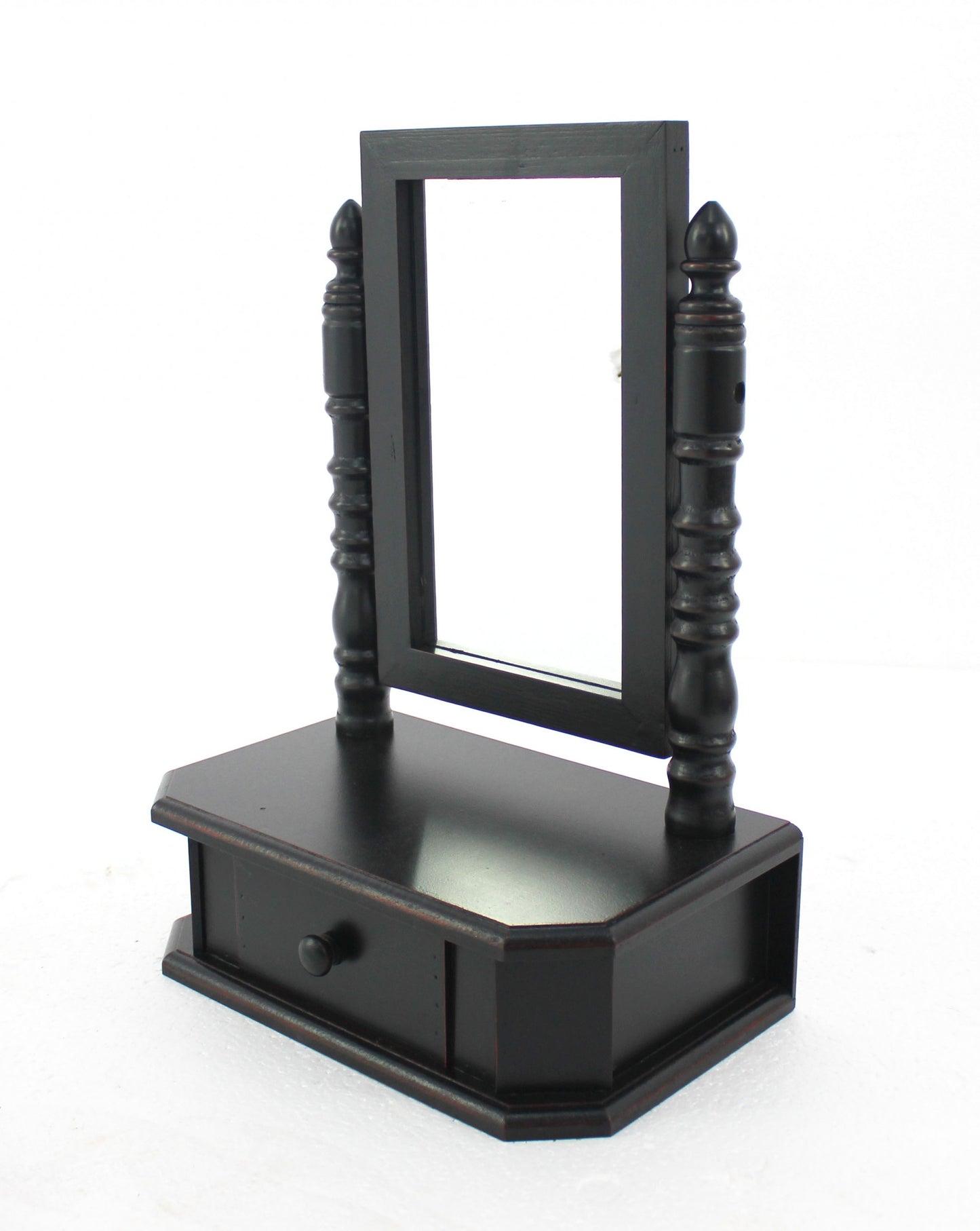 Black Wood Framed Freestanding Mirror