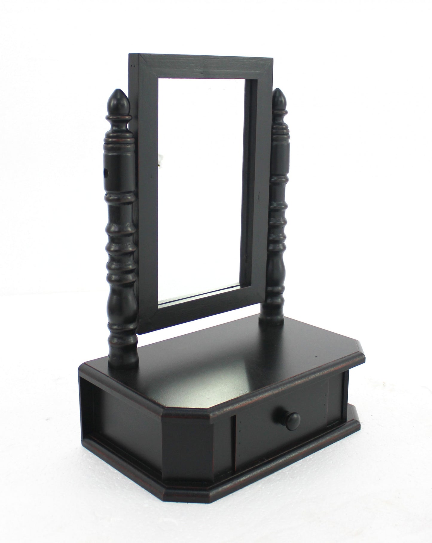 Black Wood Framed Freestanding Mirror