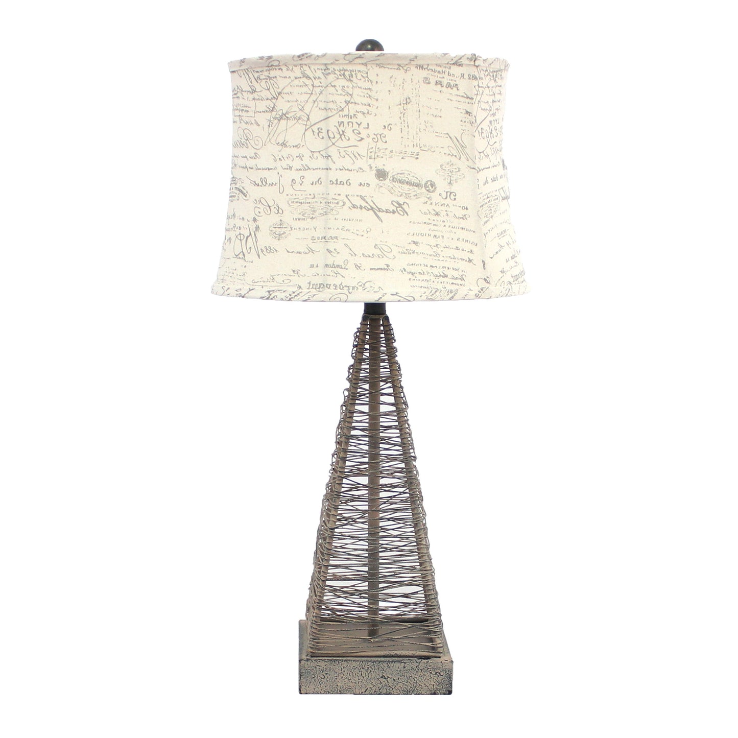 Gray Geometric Bedside Lamp