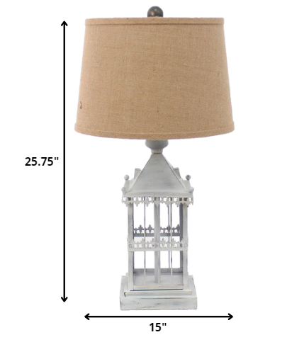 Gray Table Lamp