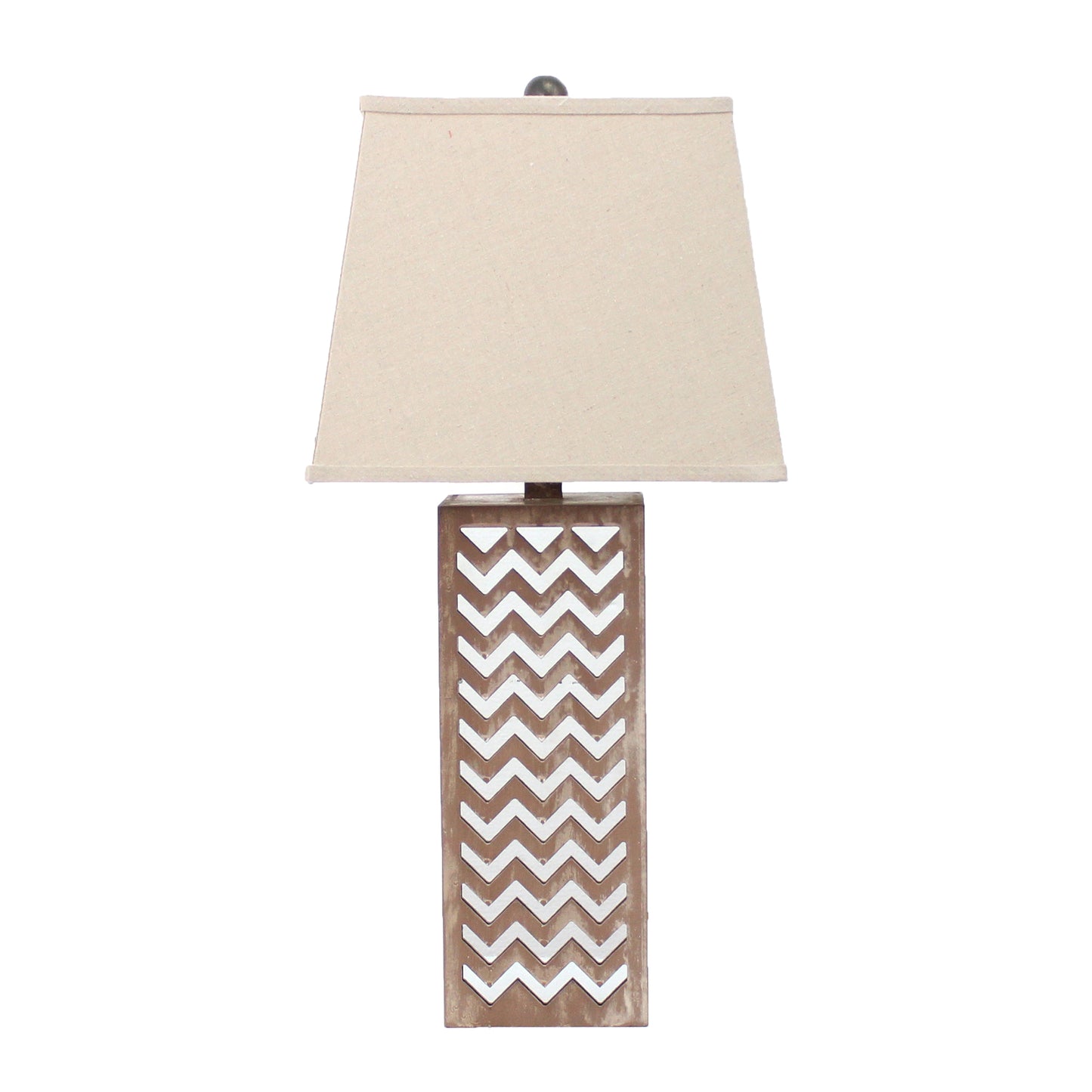 Tan Mirror Table Lamp