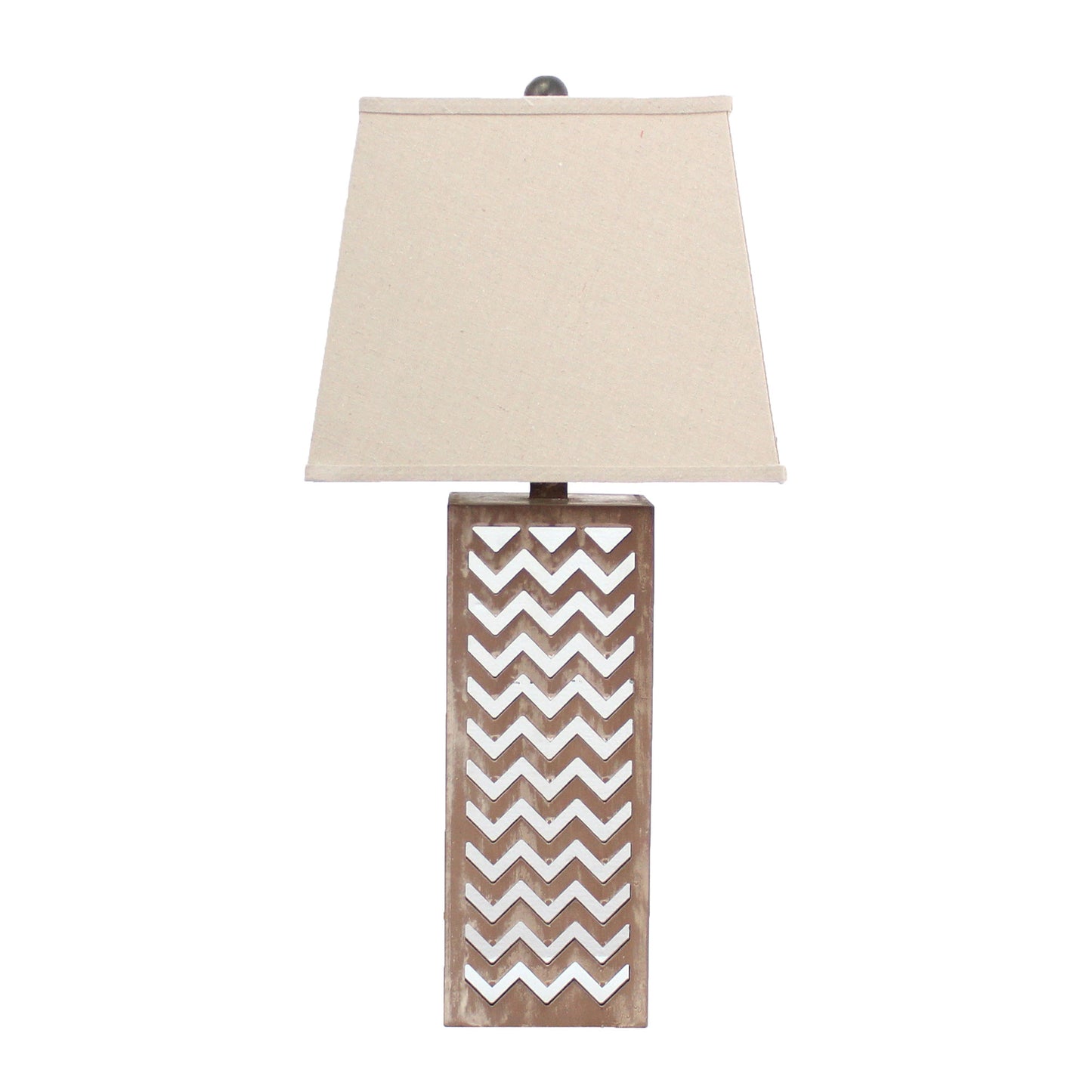 Tan Mirror Table Lamp