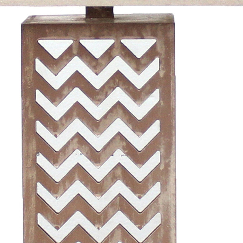 Tan Mirror Table Lamp