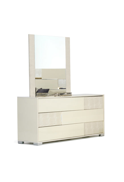 Natural Solid Wood 6-Drawer Double Dresser