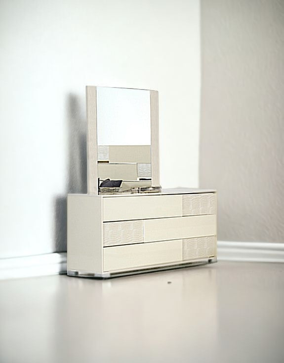 Natural Solid Wood 6-Drawer Double Dresser