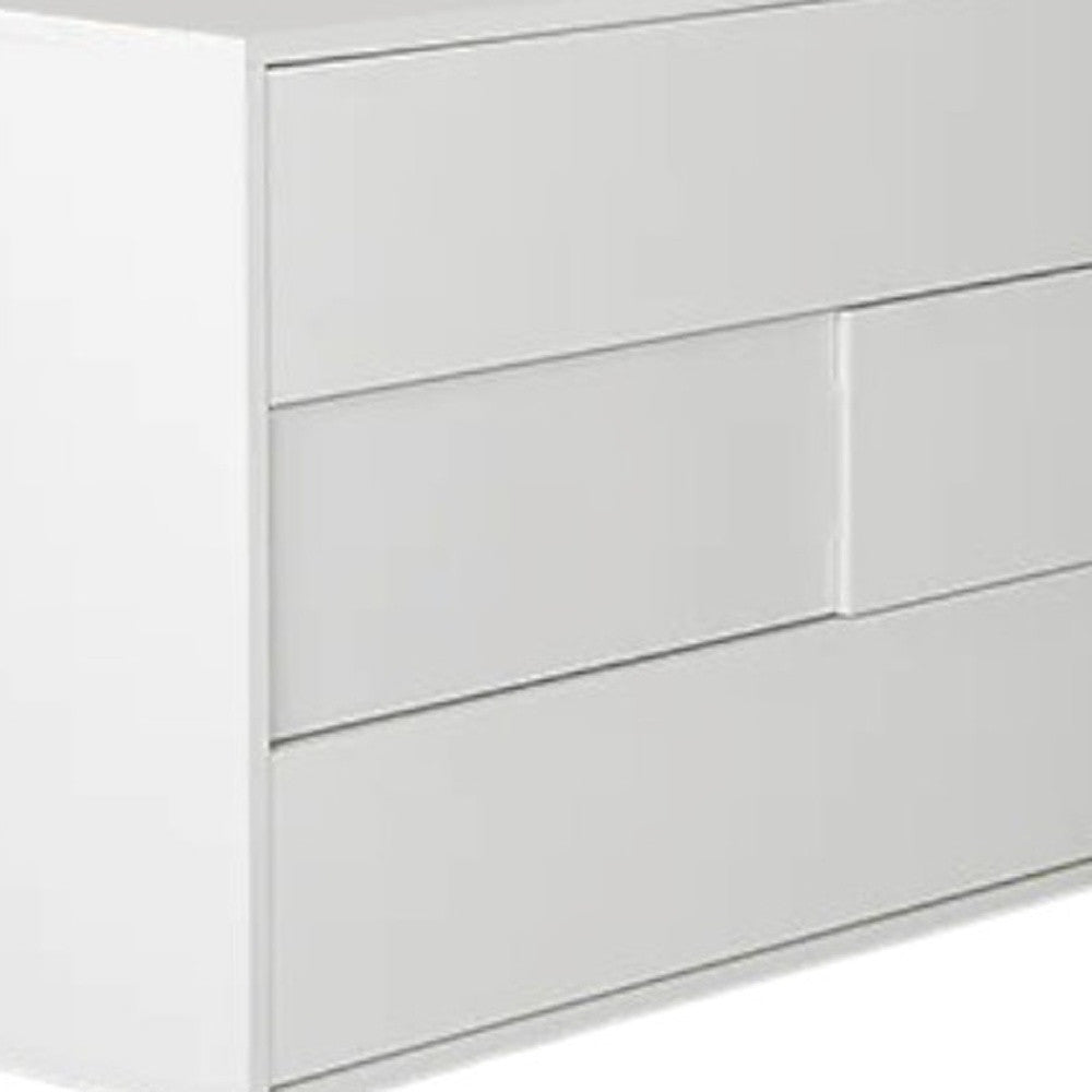 Gray Solid Wood 7-Drawer Double Dresser