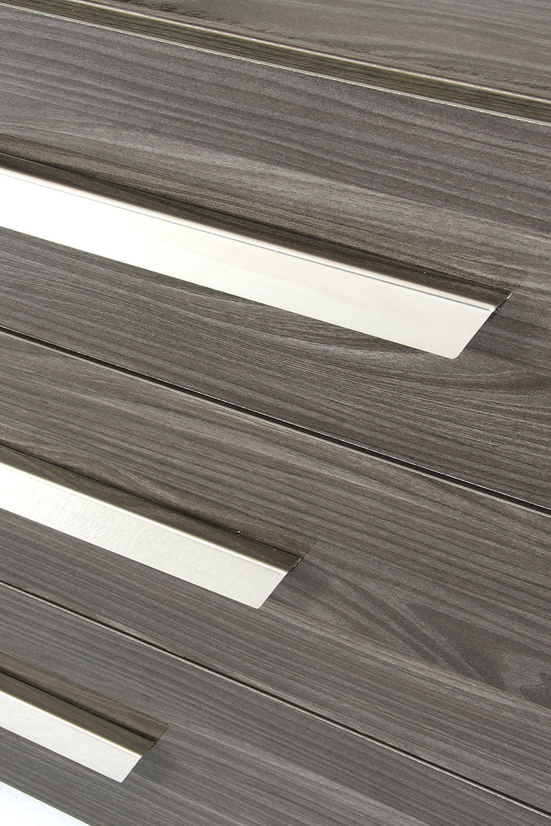 Brown Solid Wood Live Edge 5-Drawer Standard Chest