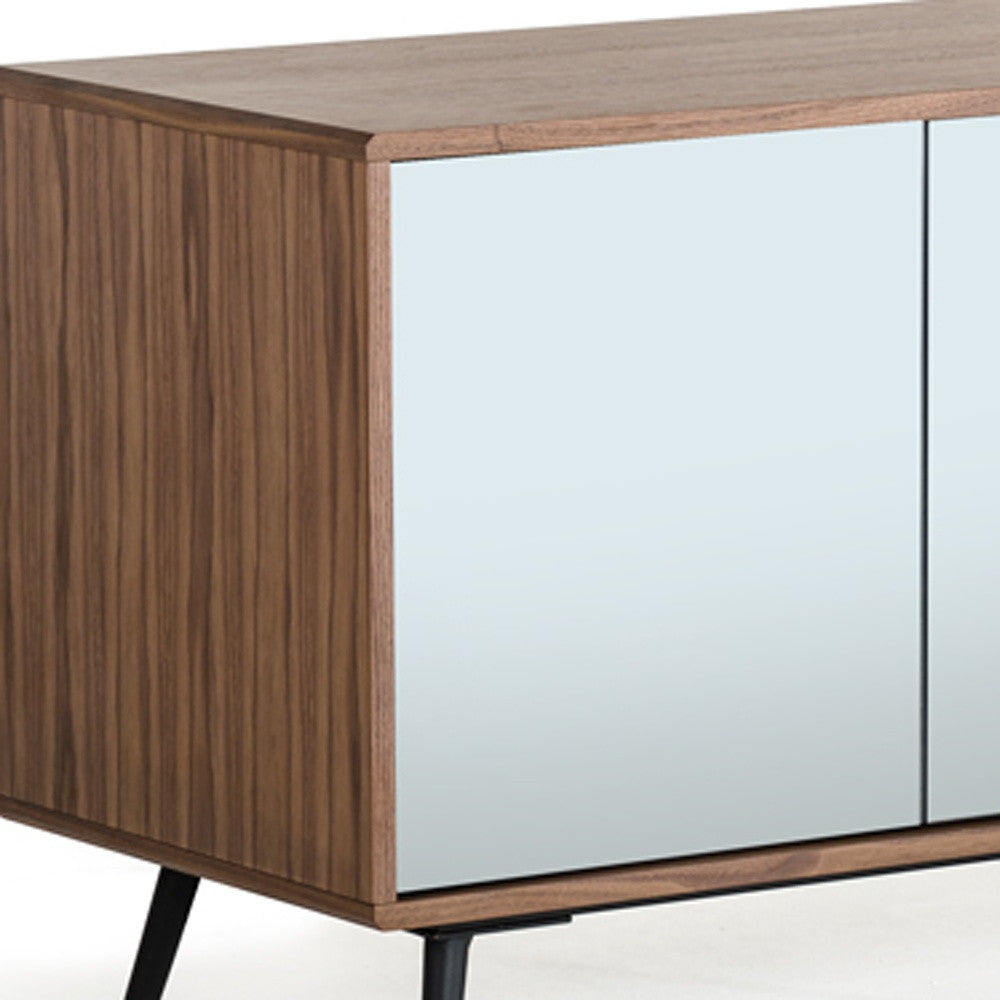 Solid Wood Sideboard w/ Glass Doors