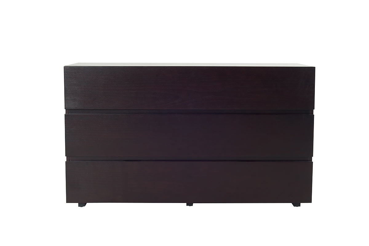 Brown Solid Wood 7-Drawer Double Dresser