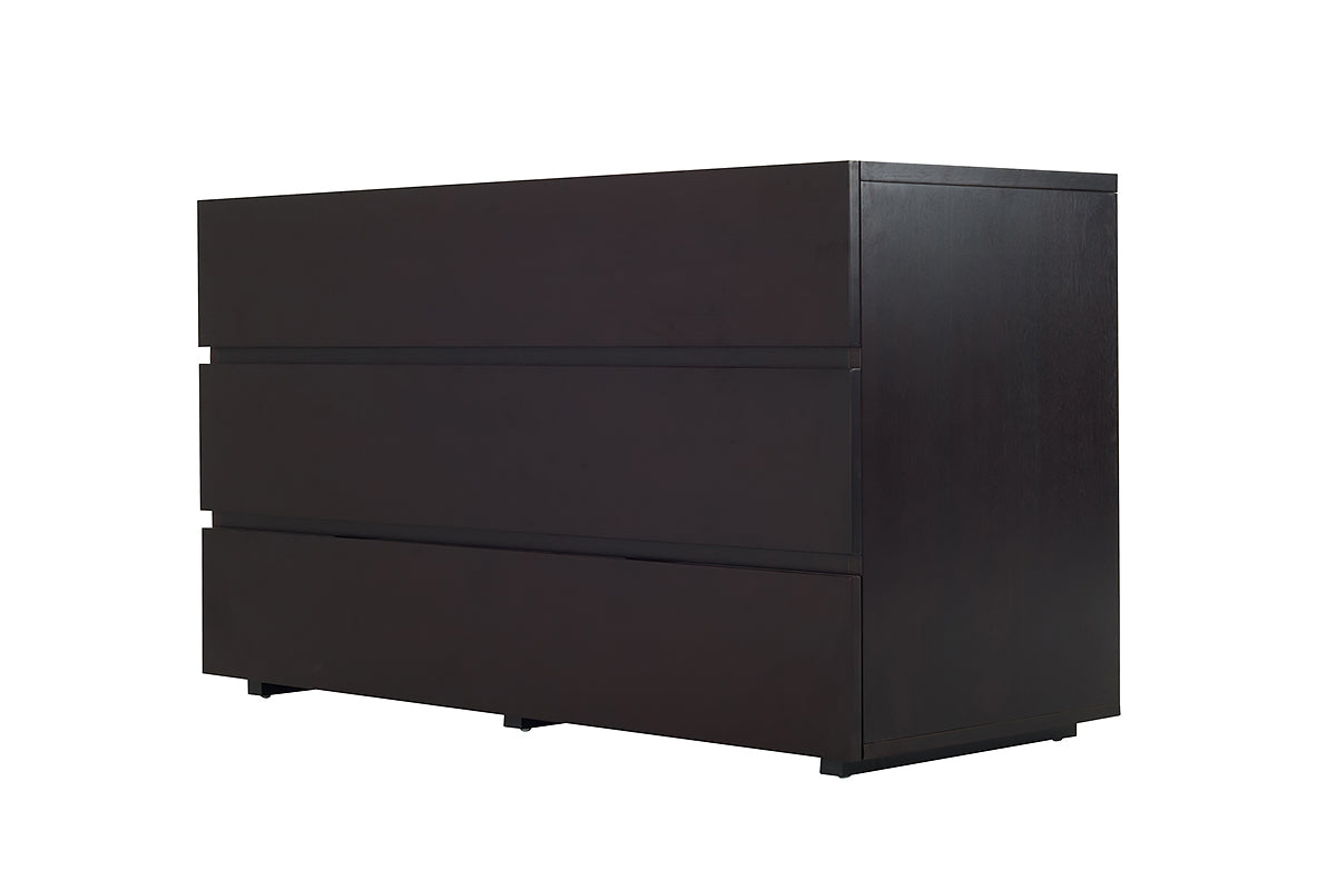 Brown Solid Wood 7-Drawer Double Dresser