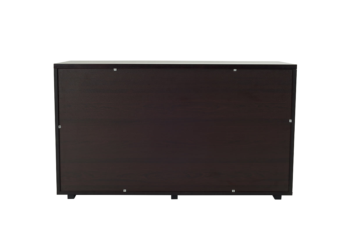Brown Solid Wood 7-Drawer Double Dresser
