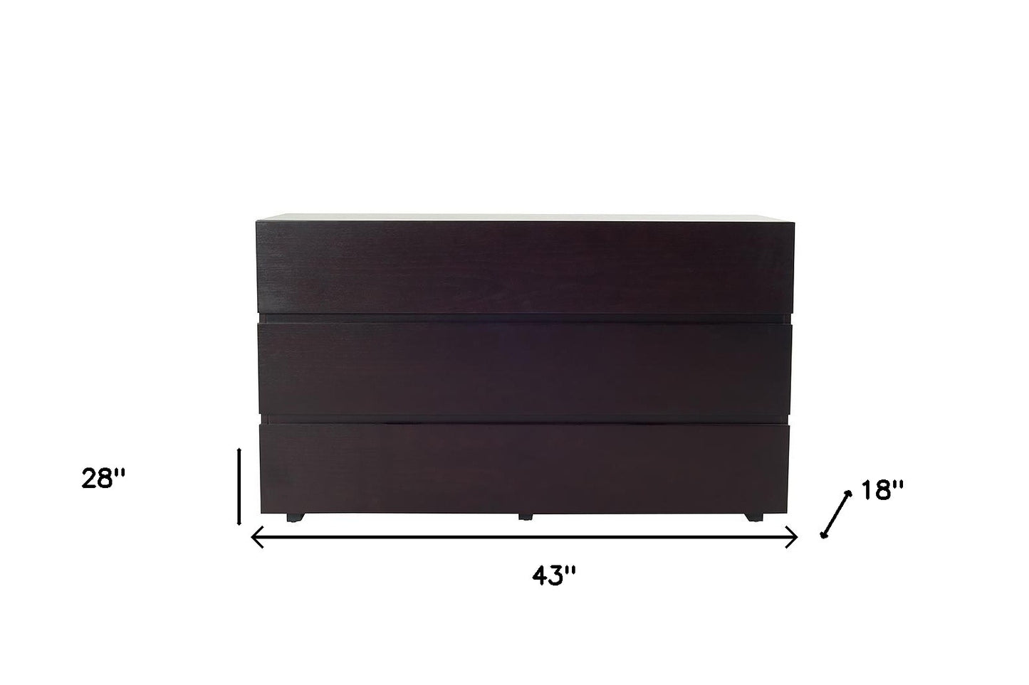 Brown Solid Wood 7-Drawer Double Dresser