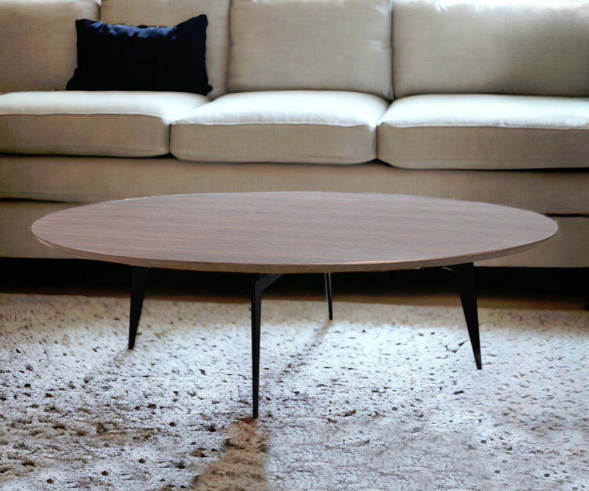 Walnut Veneer & Metal Coffee Table Set