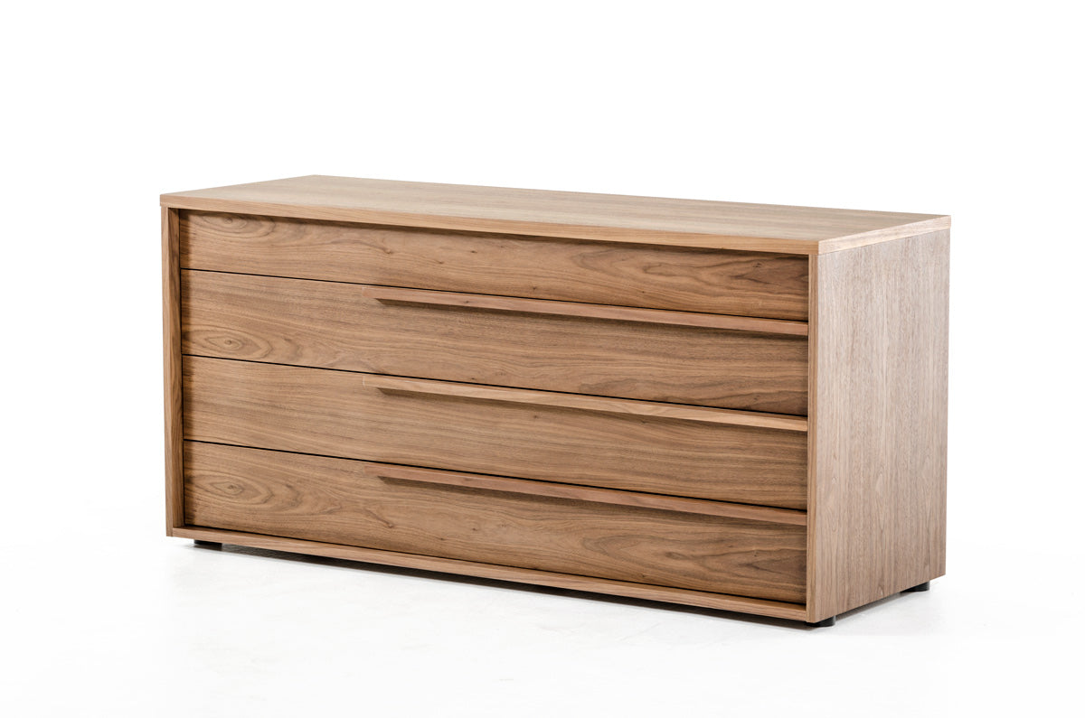 Natural Solid Wood 4-Drawer Chest