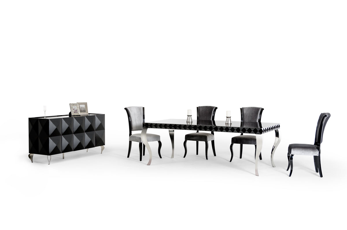 Black Lacquer Mdf Dining Table