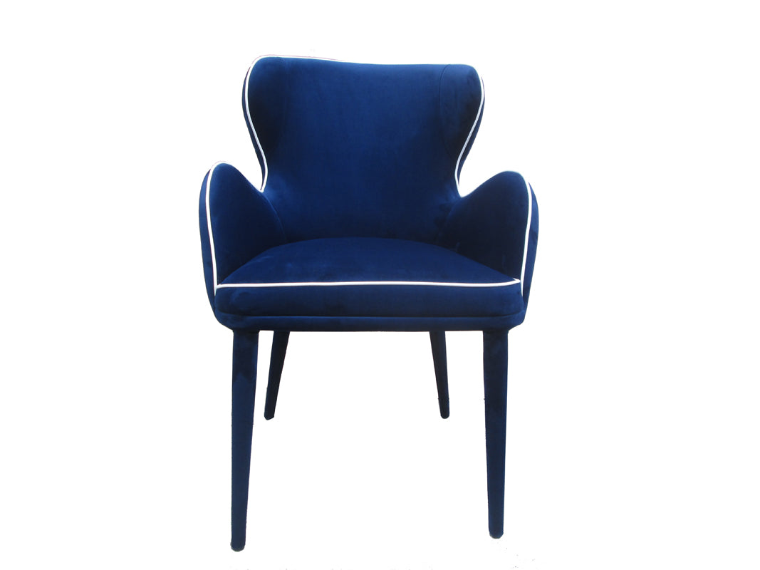 Blue Fabric Dining Chair