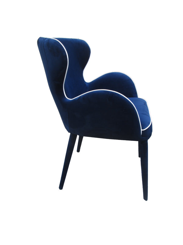 Blue Fabric Dining Chair