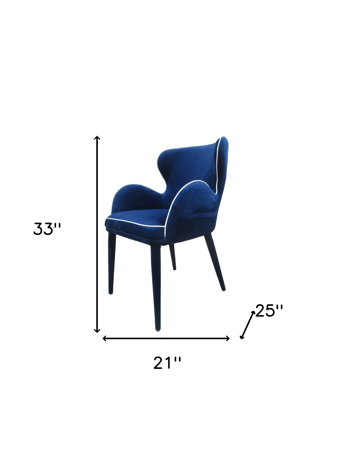 Blue Fabric Dining Chair