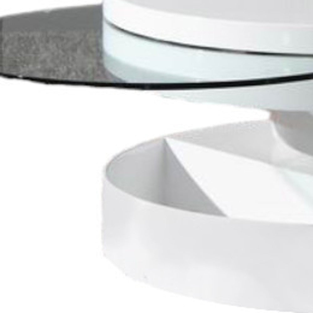 Mdf & Glass Swivel Coffee Table