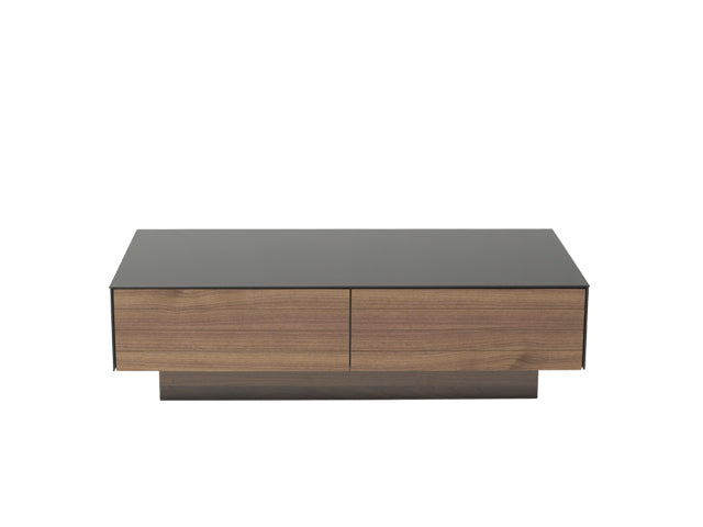 Walnut Veneer Mdf & Glass Coffee Table