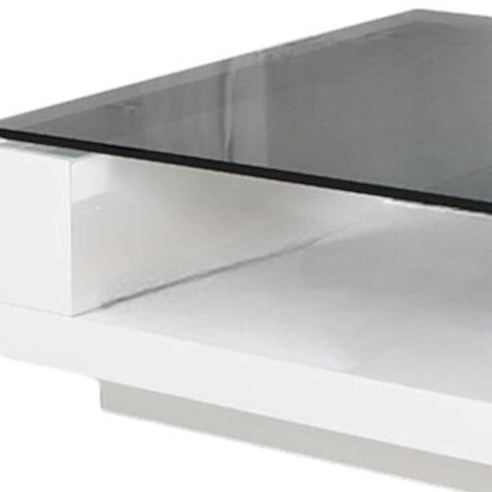 Glass Steel & Mdf Coffee Table