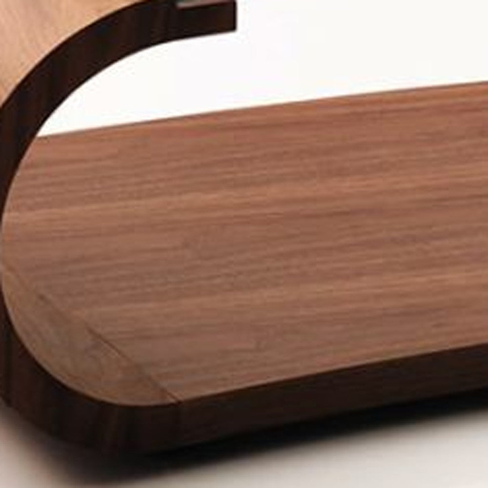 Walnut Veneer Mdf & Glass Coffee Table