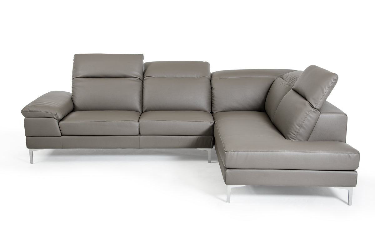 Grey Eco Leather Sectional
