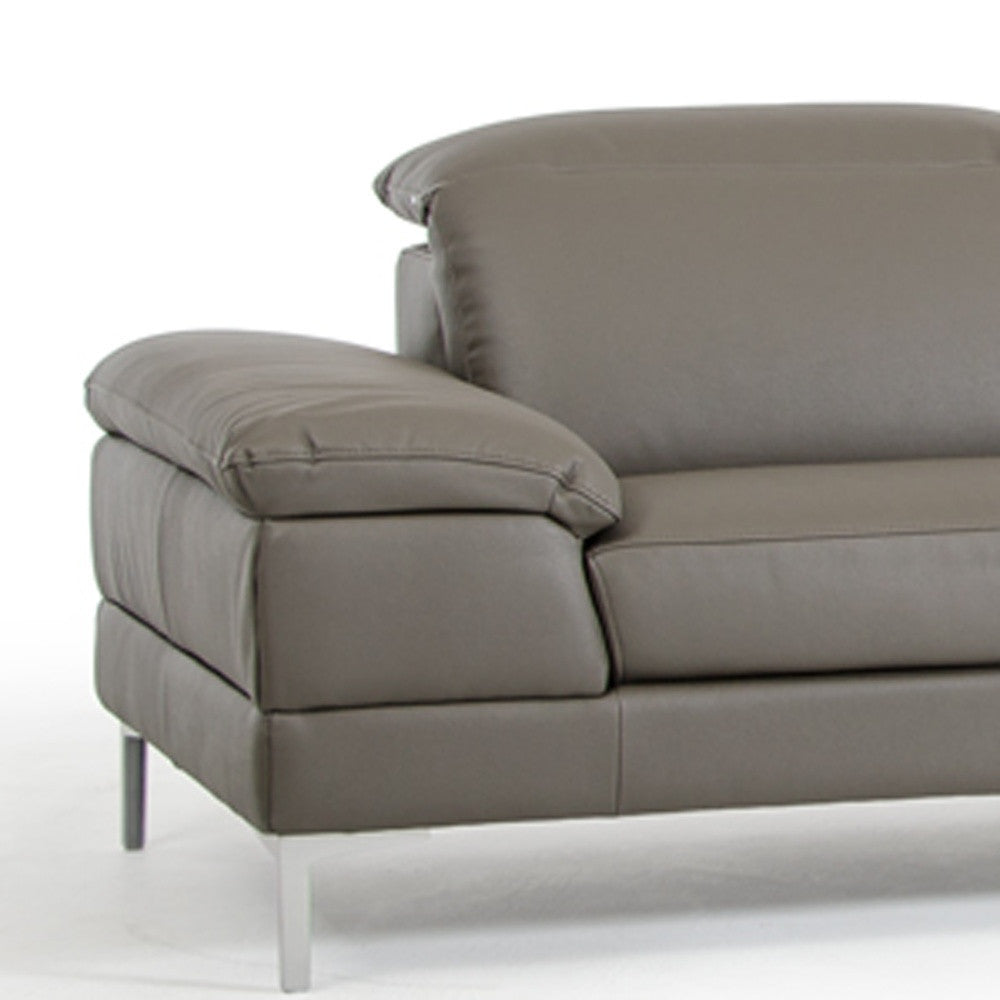 Grey Eco Leather Sectional