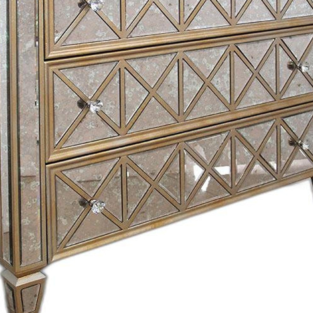 Natural Solid Wood 5-Drawer Chest