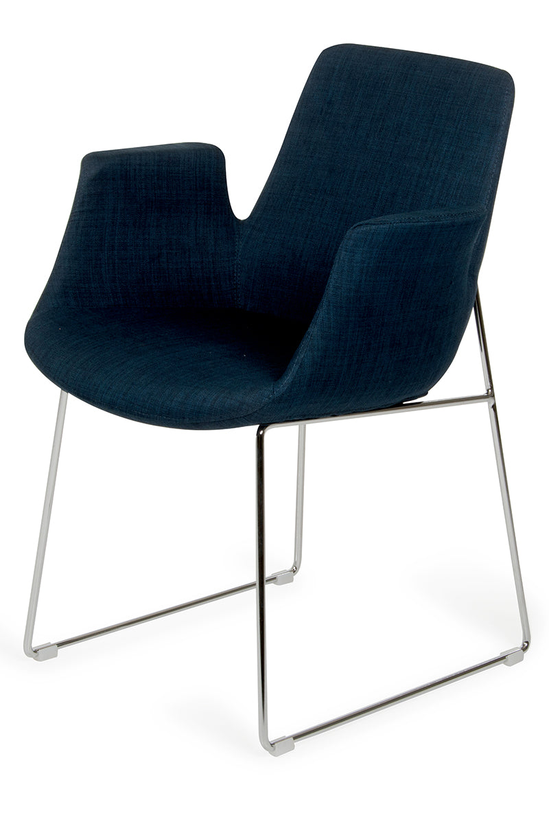 Blue & Silver Dining Chair
