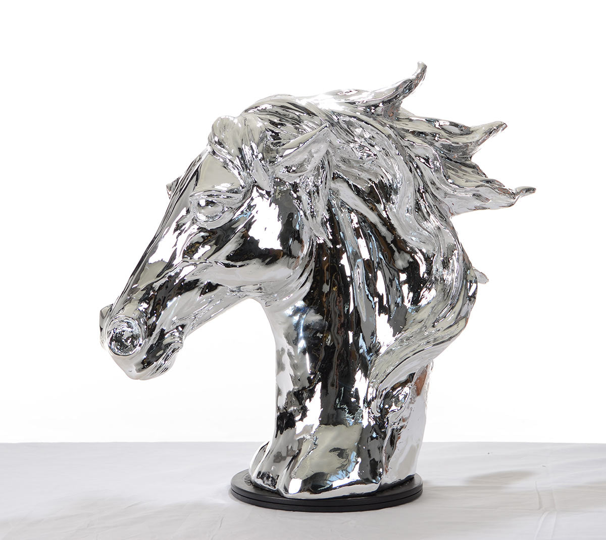 Silver Glass Figurine Tabletop Sculpture