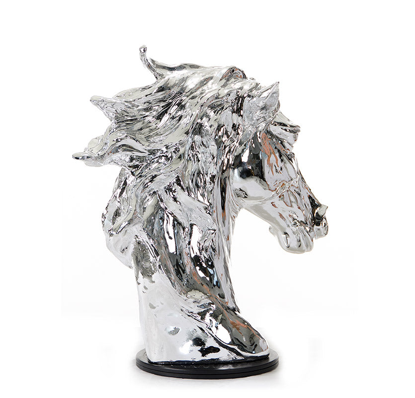 Silver Glass Figurine Tabletop Sculpture