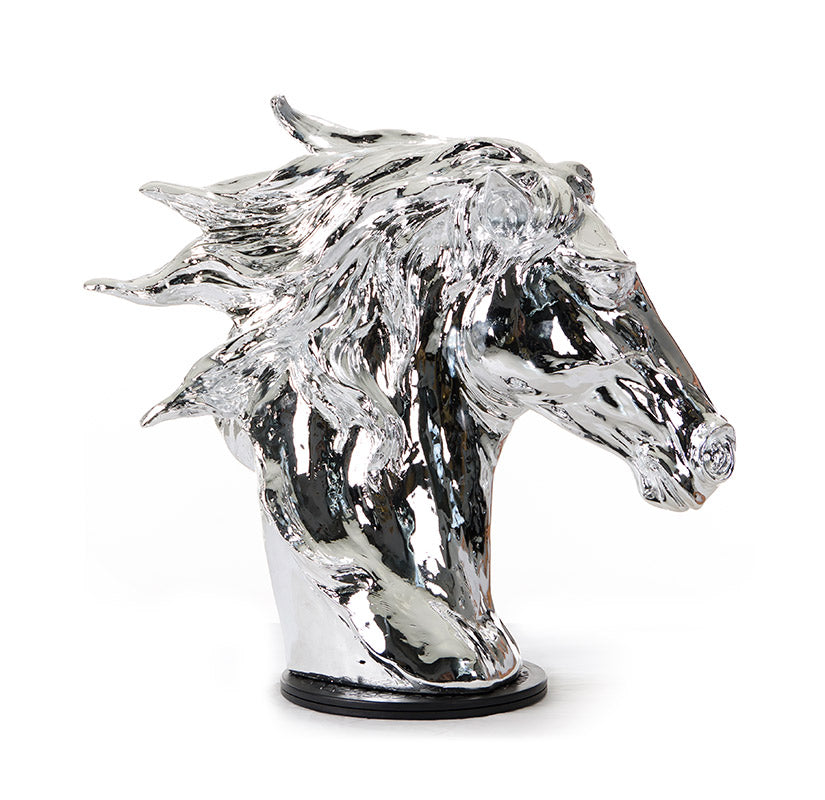 Silver Glass Figurine Tabletop Sculpture