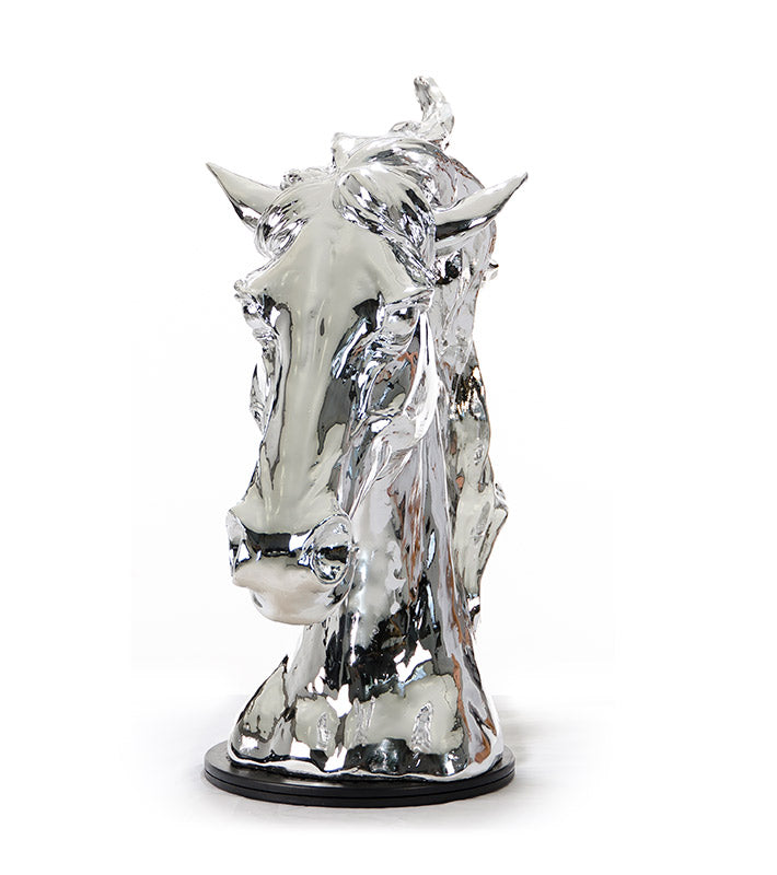 Silver Glass Figurine Tabletop Sculpture