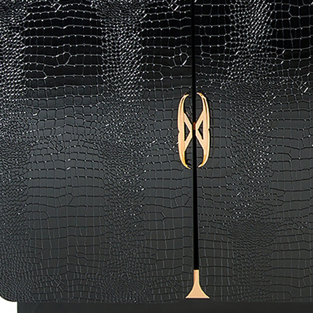 Black Crocodile & Rosegold Sideboard