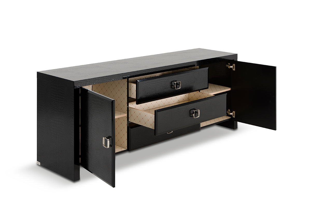 Gray and Ivory Solid Wood 5-Drawer Gentlemans Chest