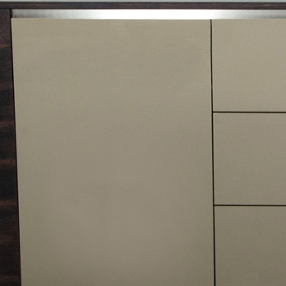 Oak & Grey Gloss Veneer & Sideboard