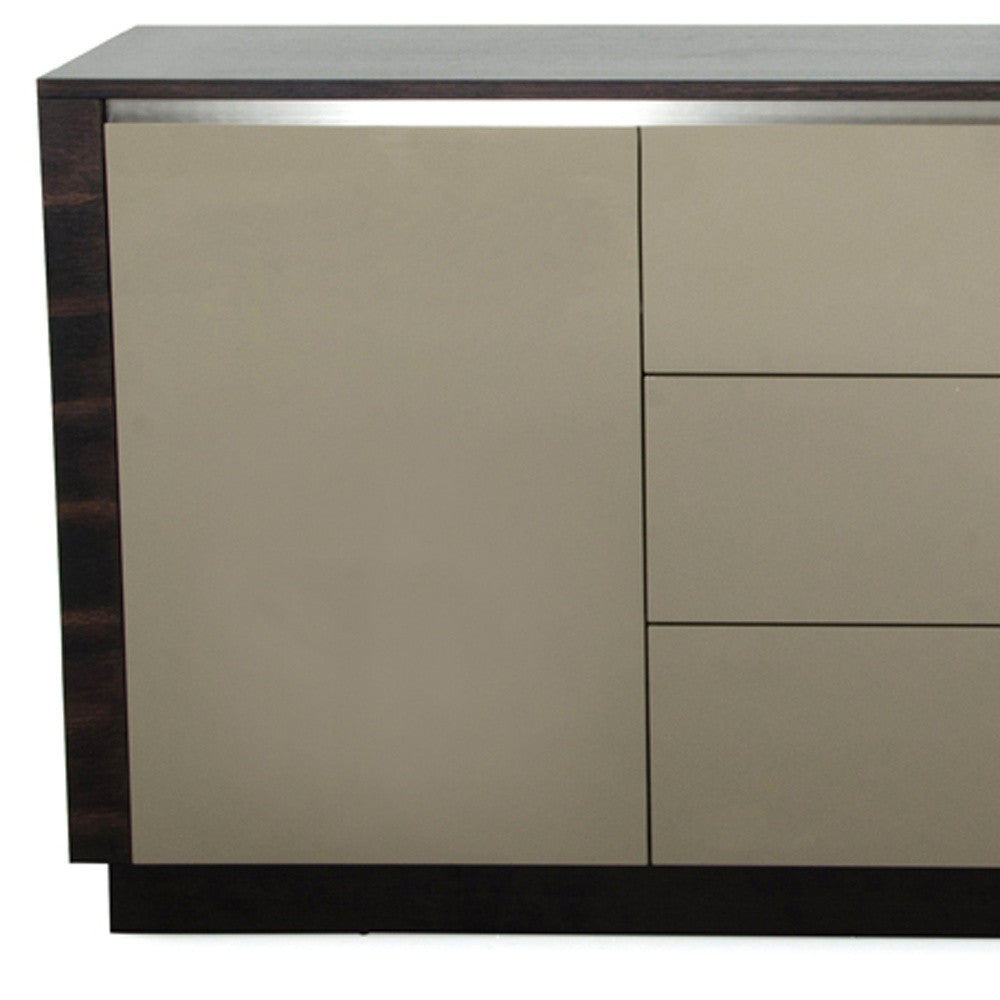 Oak & Grey Gloss Veneer & Sideboard