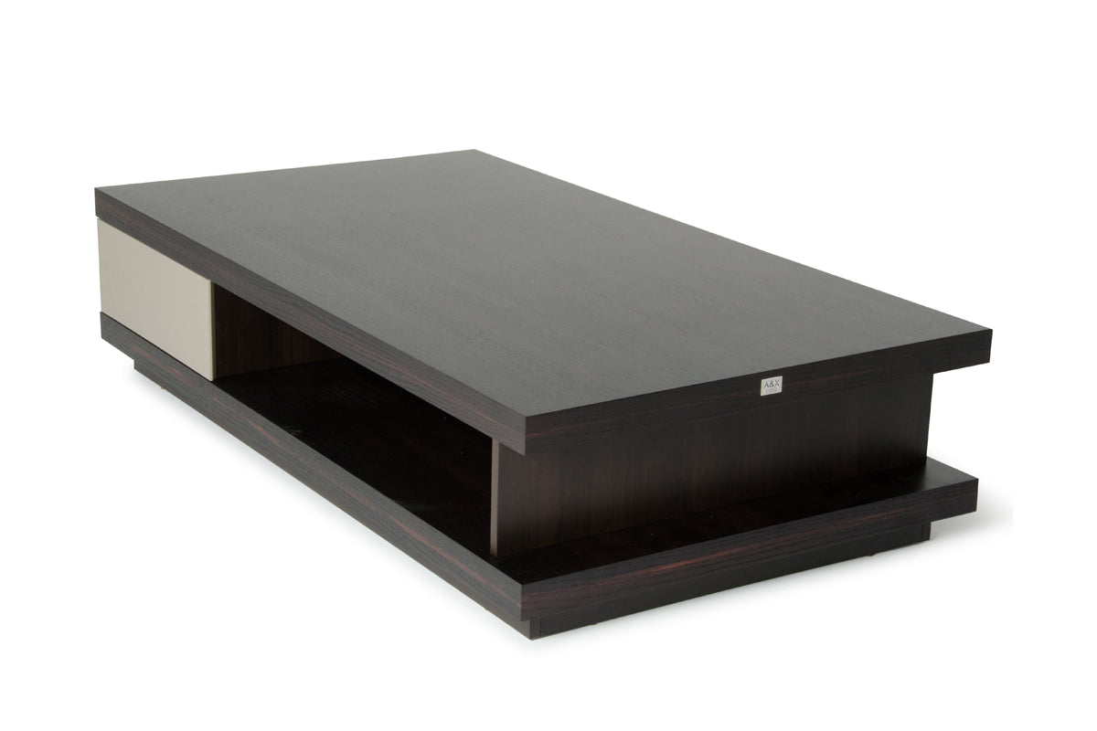 Oak & Grey Gloss Veneer Coffee Table
