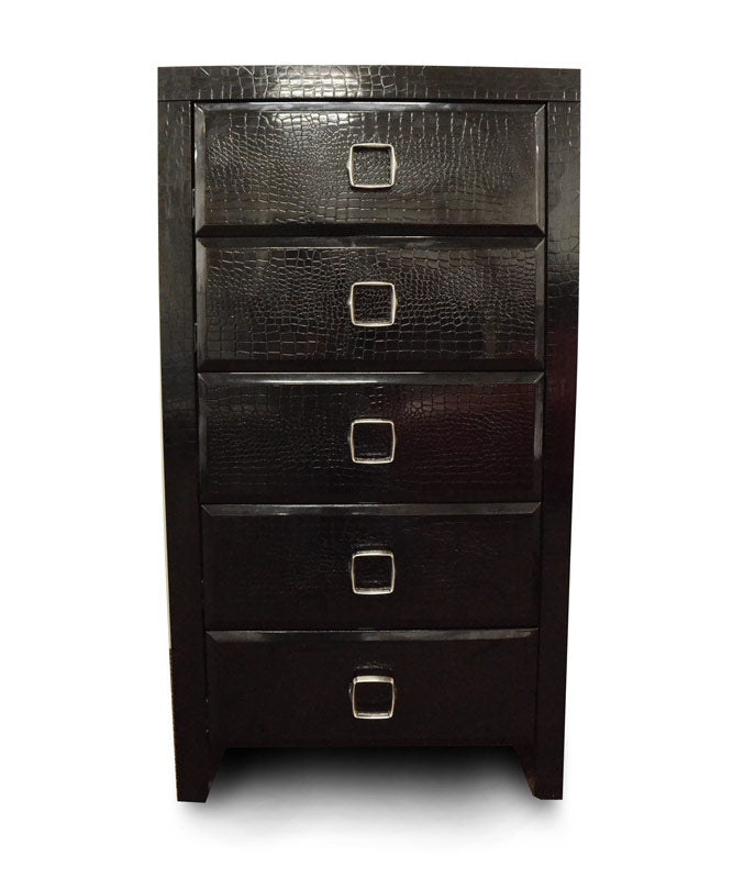 White Solid Wood 3-Drawer Gentlemans Chest