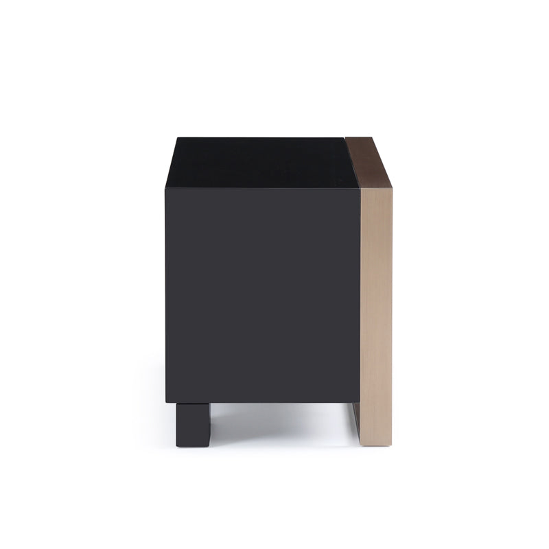 Ebony 2 Drawer Nightstand
