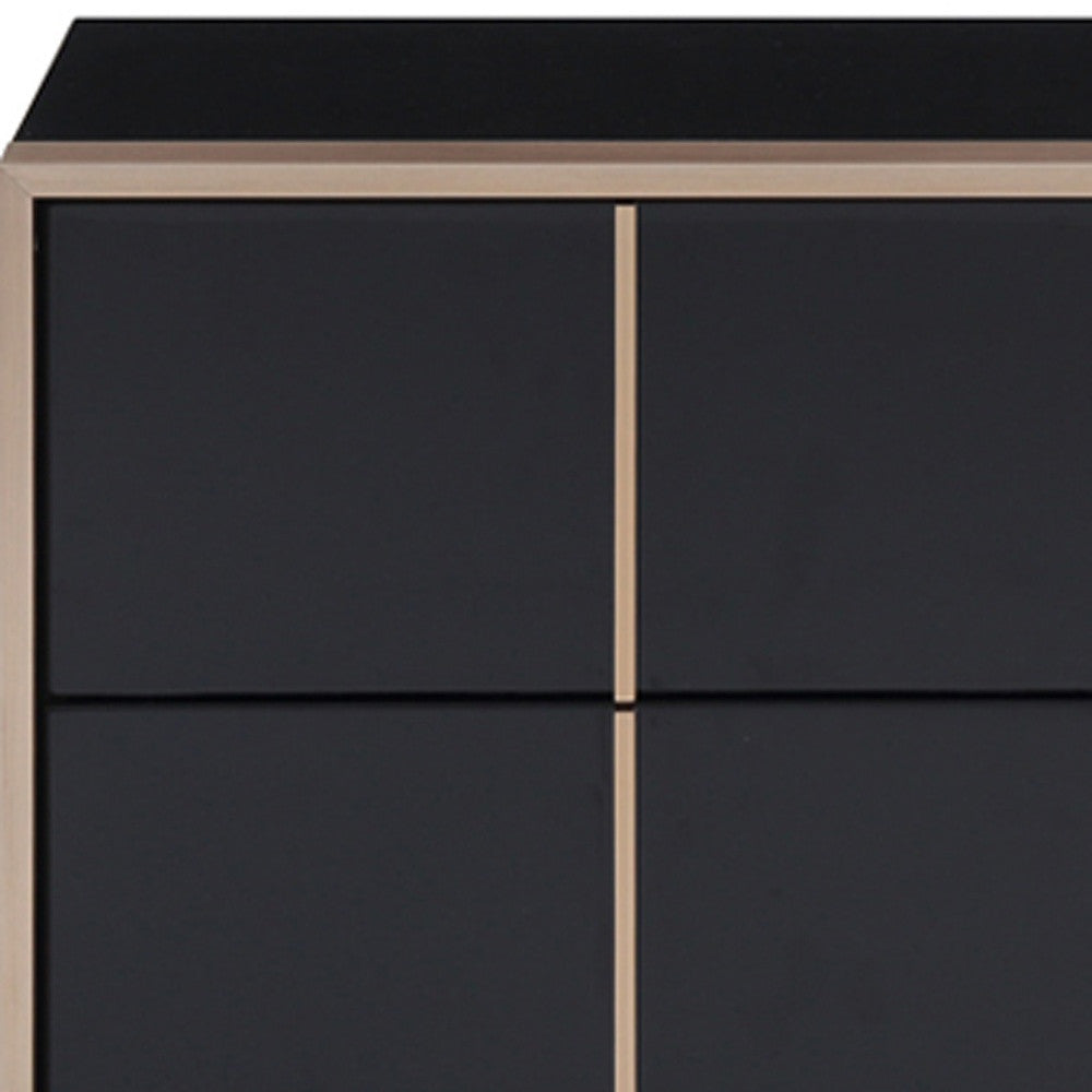Ebony 2 Drawer Nightstand
