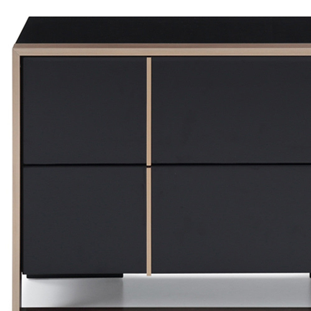 Ebony 2 Drawer Nightstand