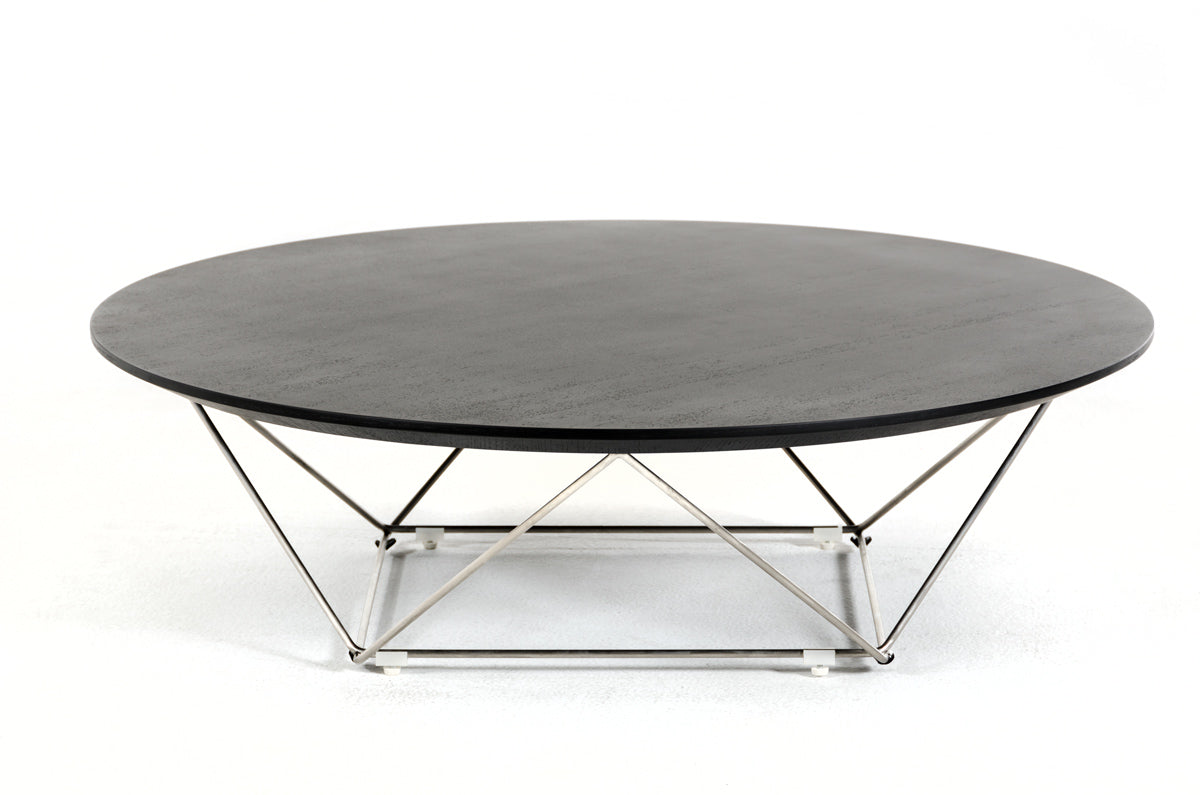 Wenge Veneer & Stainless Steel Coffee Table
